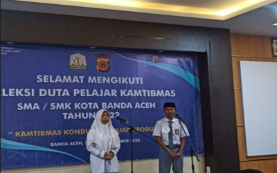Seleksi Duta Pelajar Sadar Hukum dan Seleksi Duta Pelajar  Kamtibmas SMA/SMK Kota Banda Aceh Tahun 2022